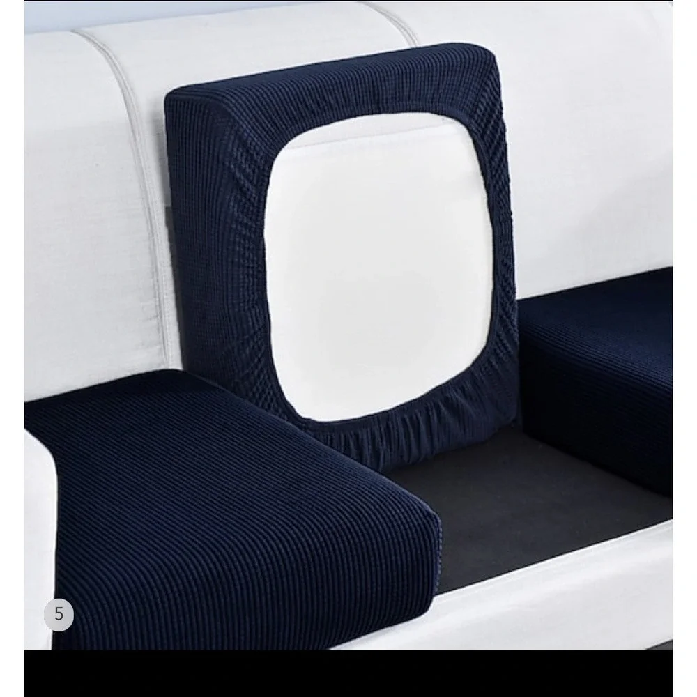 ANMINY Couch Chair Sofa Seat Cushion Cover Soft Waffle Pattern Stretch Slipcover